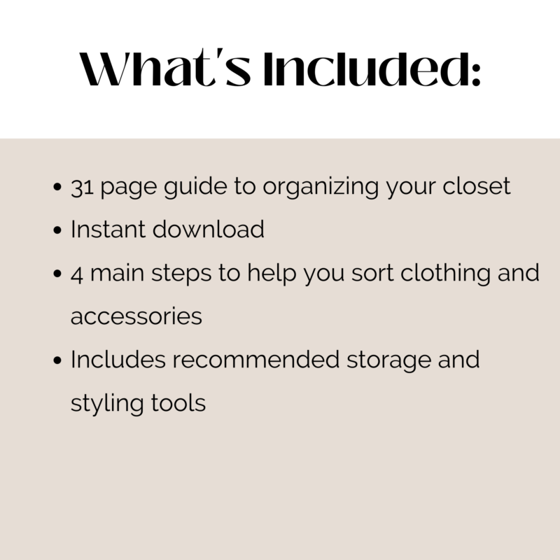 SOSC Closet Guide overview