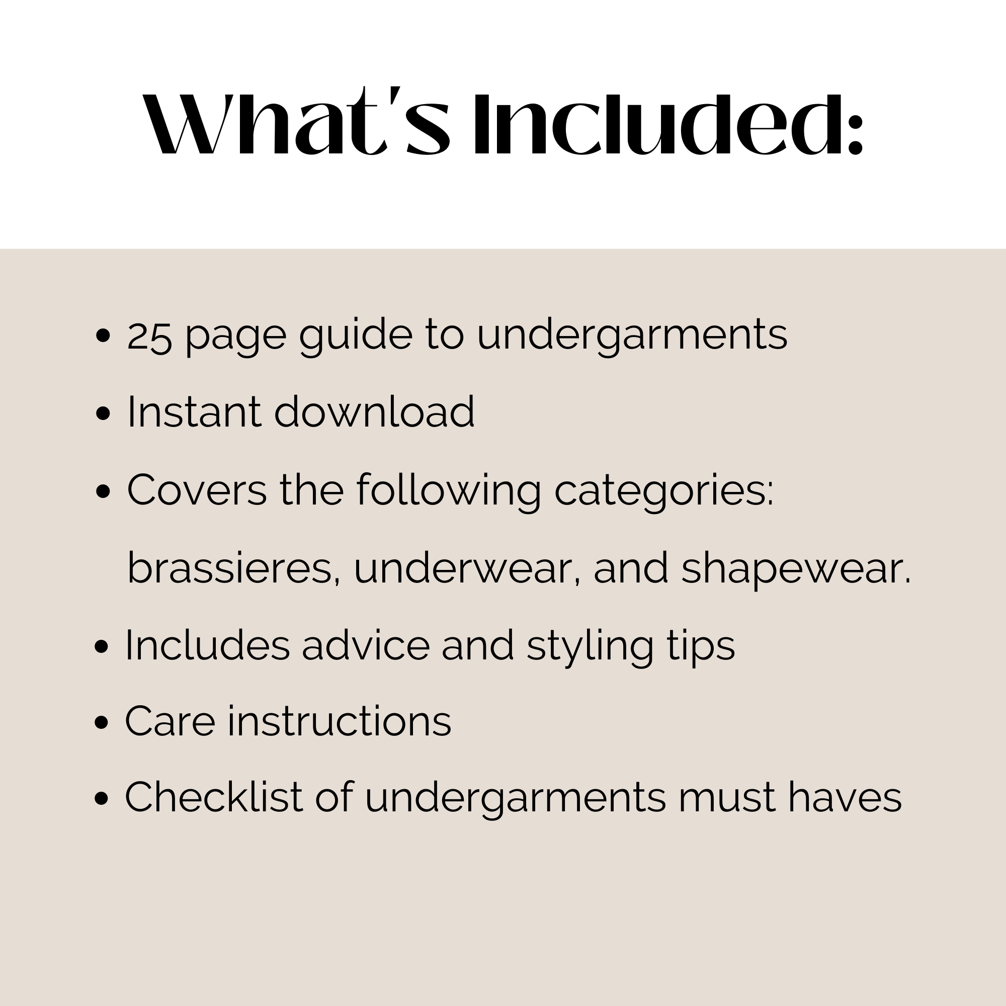 Guide To Undergarments - When to Wear What